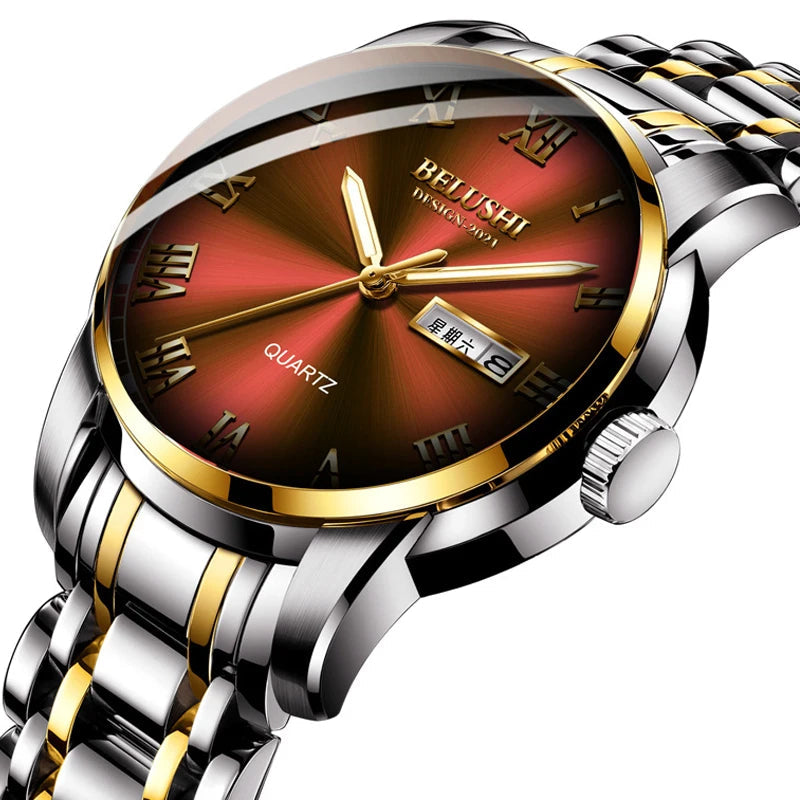 Men's Luxury Quartz Watch - Stainless Steel Elegance