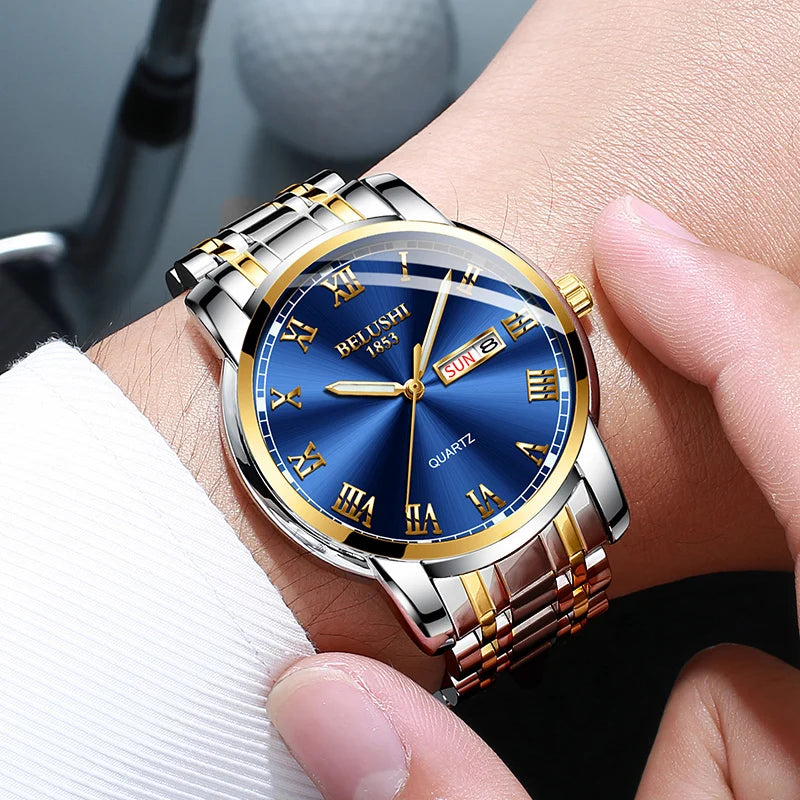 Men's Luxury Quartz Watch - Stainless Steel Elegance