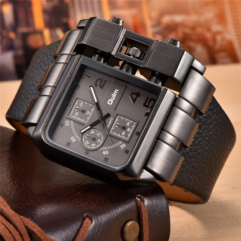 Men's Luxury Square Dial Quartz Watch
