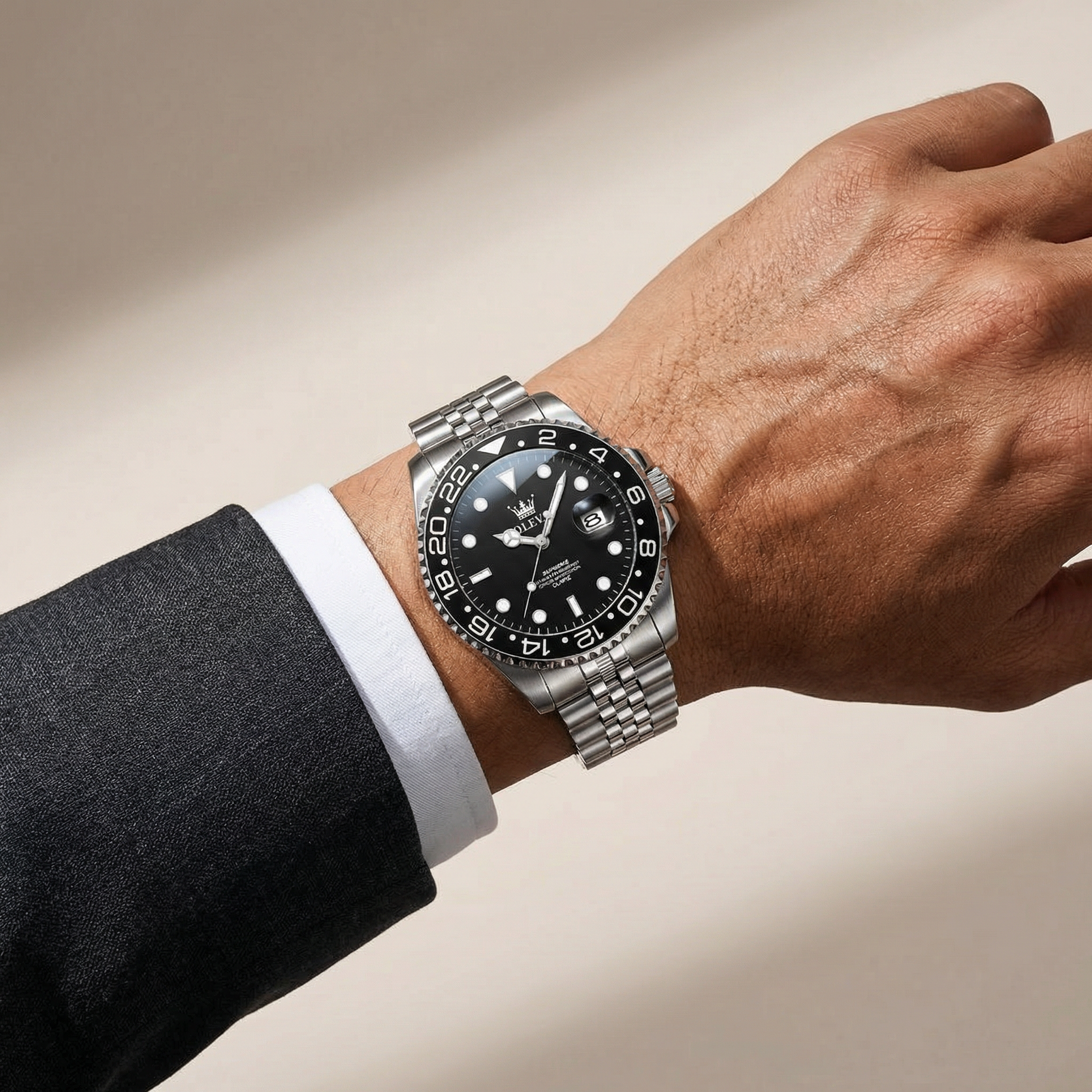 Montre à quartz pour homme Lorqen Amsterdam – Acier inoxydable