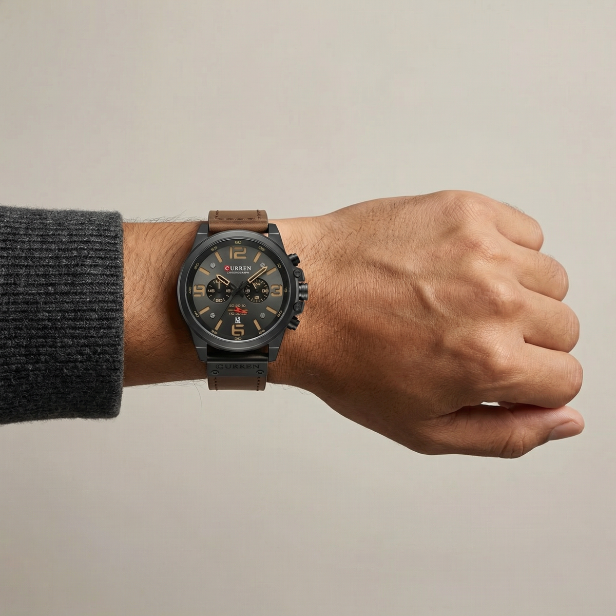 Cordace Dubai – Leather Chronograph Watch