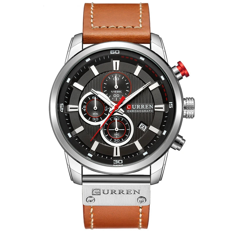 Luxury Chronograph Men's Watch - Leather Band