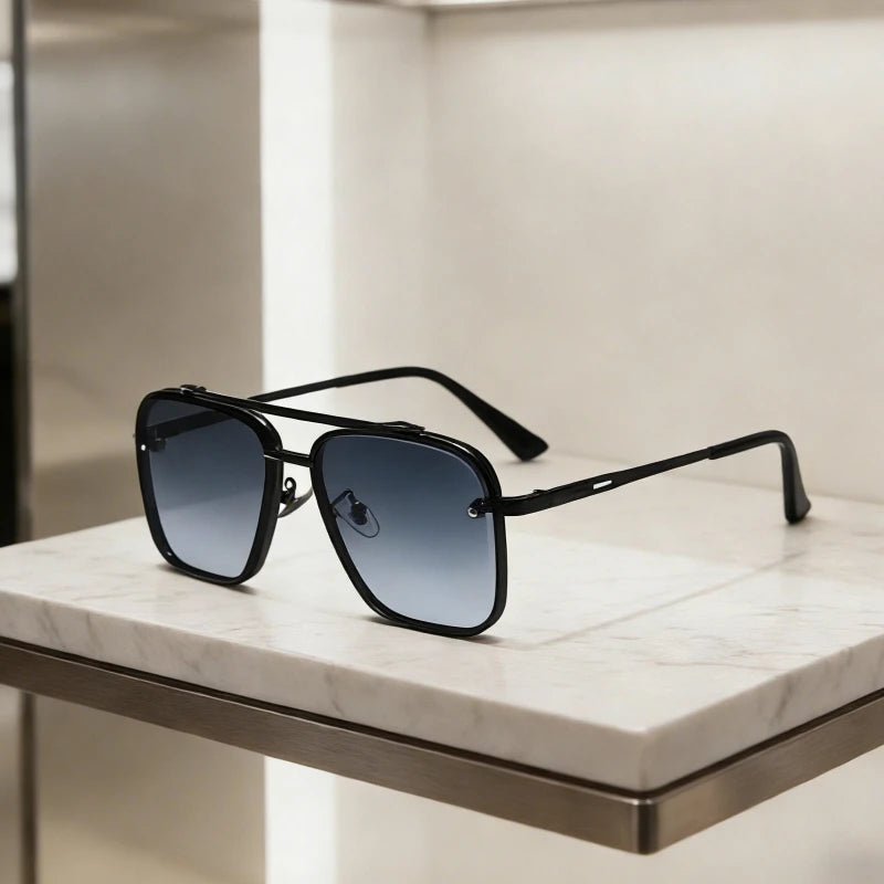 Novo metal quadrado gradiente óculos de sol moda das mulheres dos homens luxo óculos de sol esportes ao ar livre condução óculos de pesca uv400