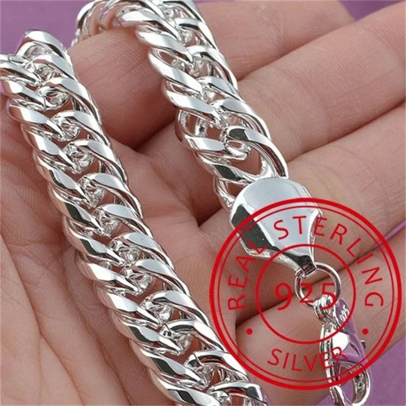 Elegant Sterling Silver 925 Bracelet for Unisex Charm