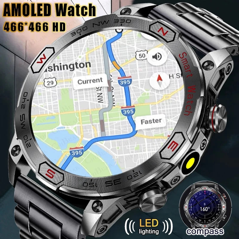 Smartwatch Rugged Military Bluetooth Fitness Tracker
