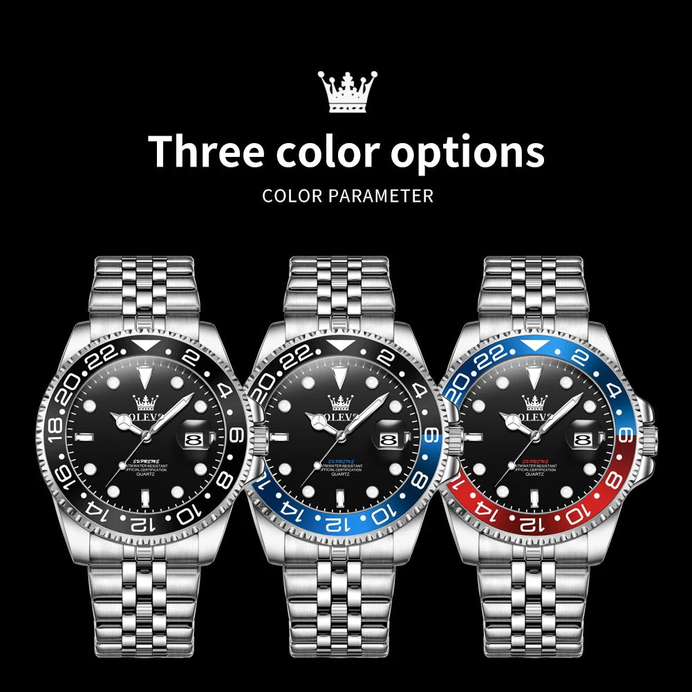 Montre à quartz pour homme Lorqen Amsterdam – Acier inoxydable