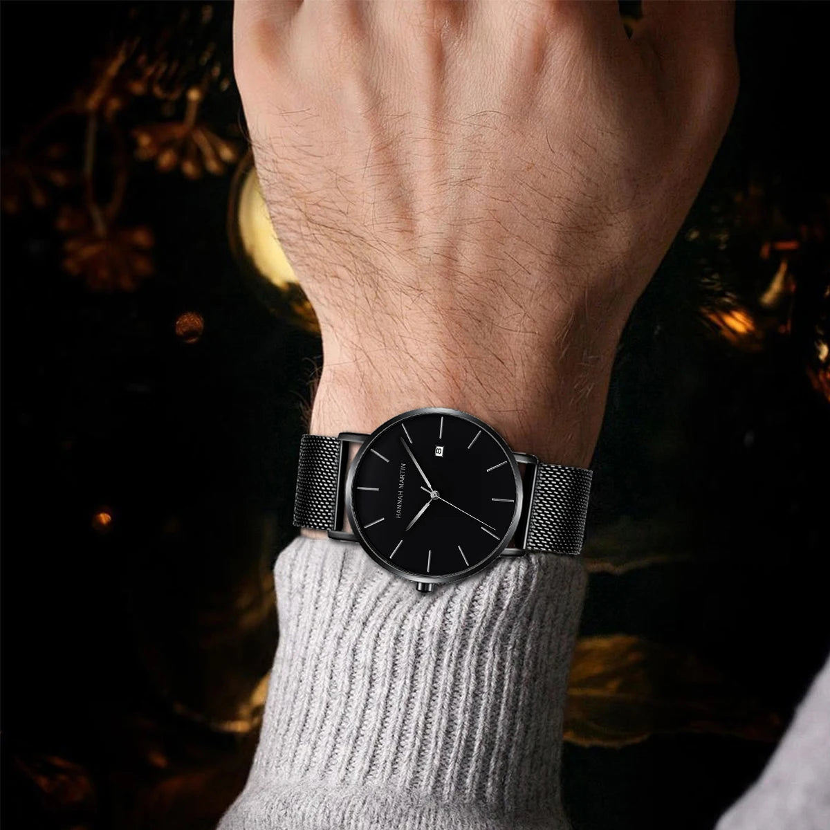 Elegant Men's Bauhaus Quartz Watch