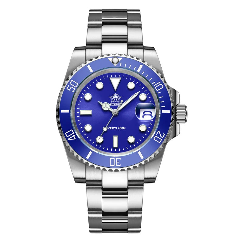 Stainless Steel Watch Men's European and American Business Leisure Quartz Watch Waterproof Outdoor Sports Watch