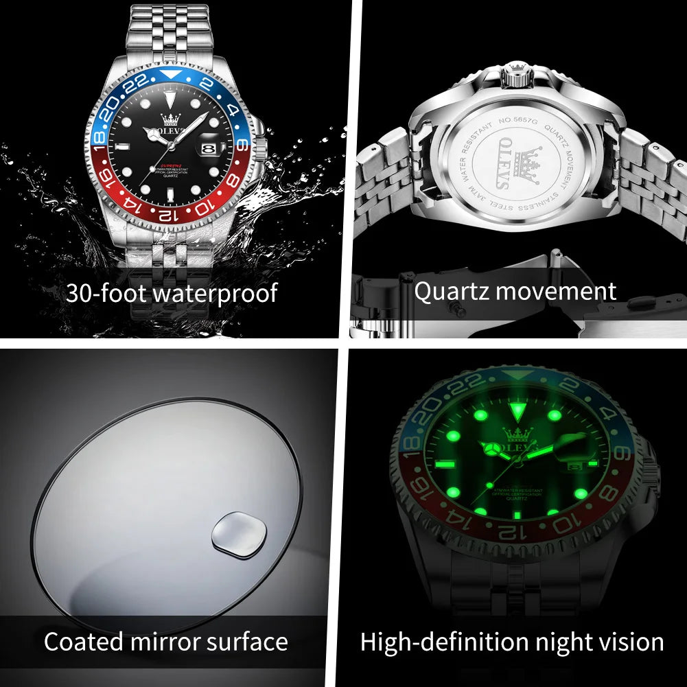 Montre à quartz pour homme Lorqen Amsterdam – Acier inoxydable