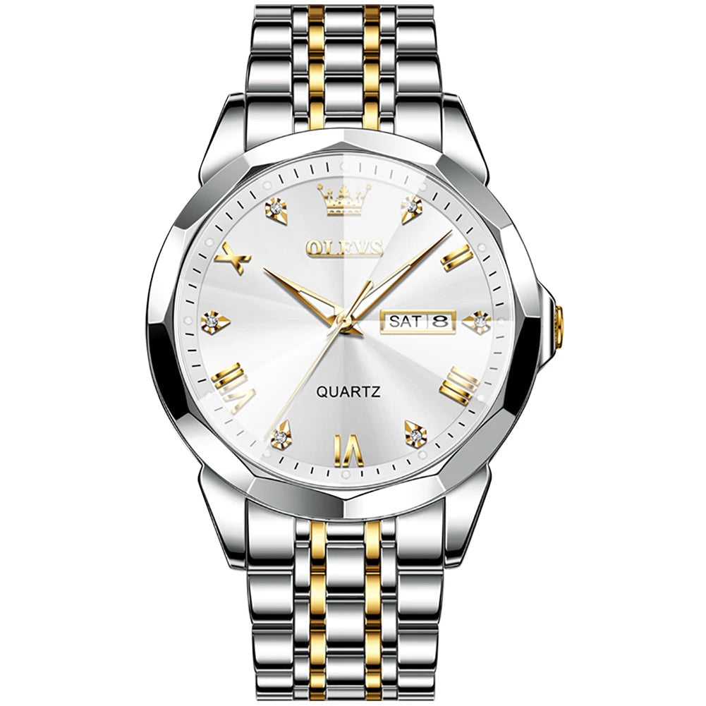 Luxury Quartz Watch with Diamond Dial