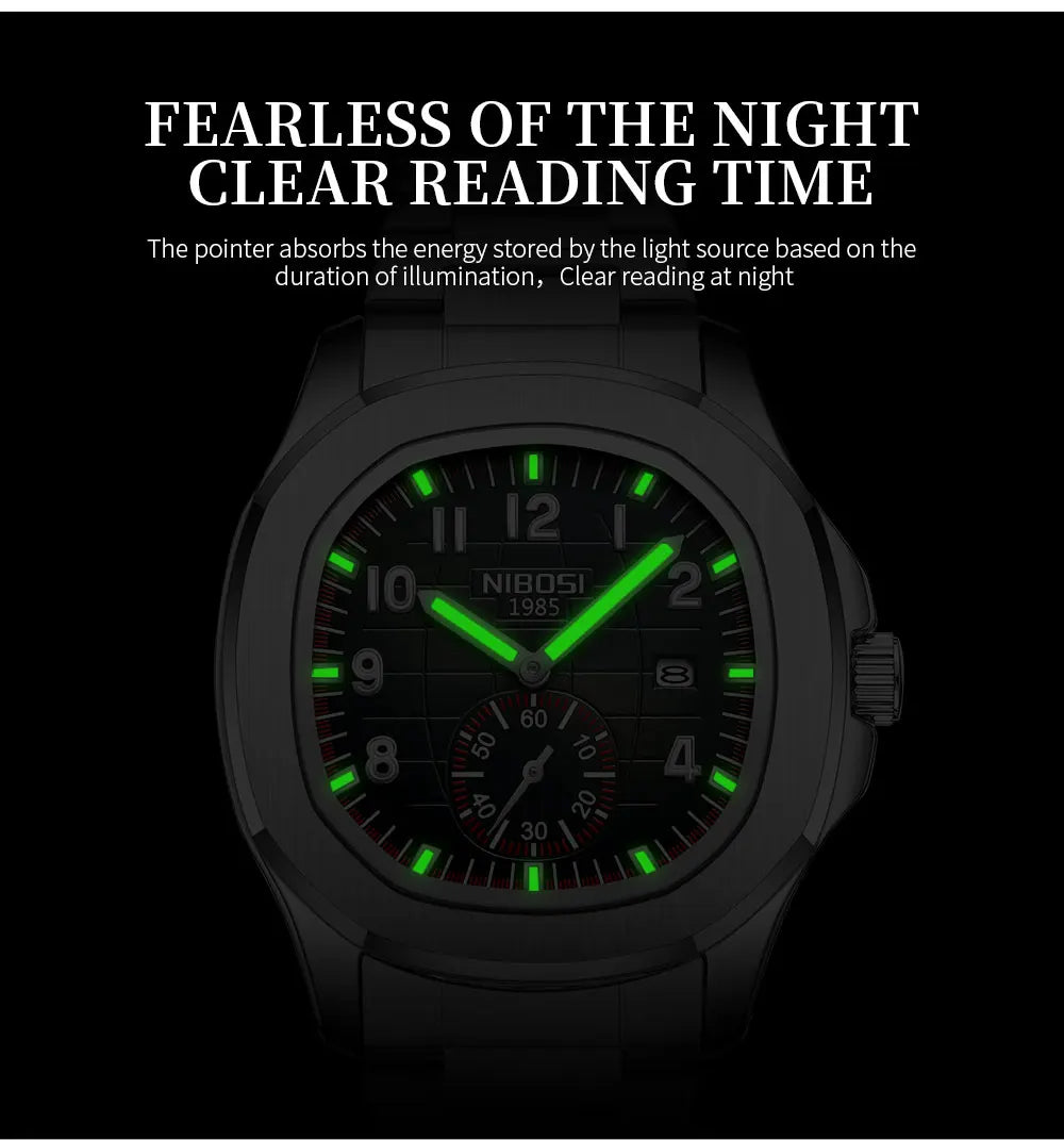 Nibosi novos relógios de marca superior luxo à prova dwaterproof água luminosa digital relógios quartzo casual silicone data relógios para homem reloj hombre