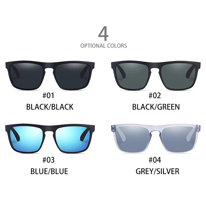 Fashion Square Vintage Polarized Sunglasses Men Women Retro Driving Fishing Sun Glasses UV400 Eyewear