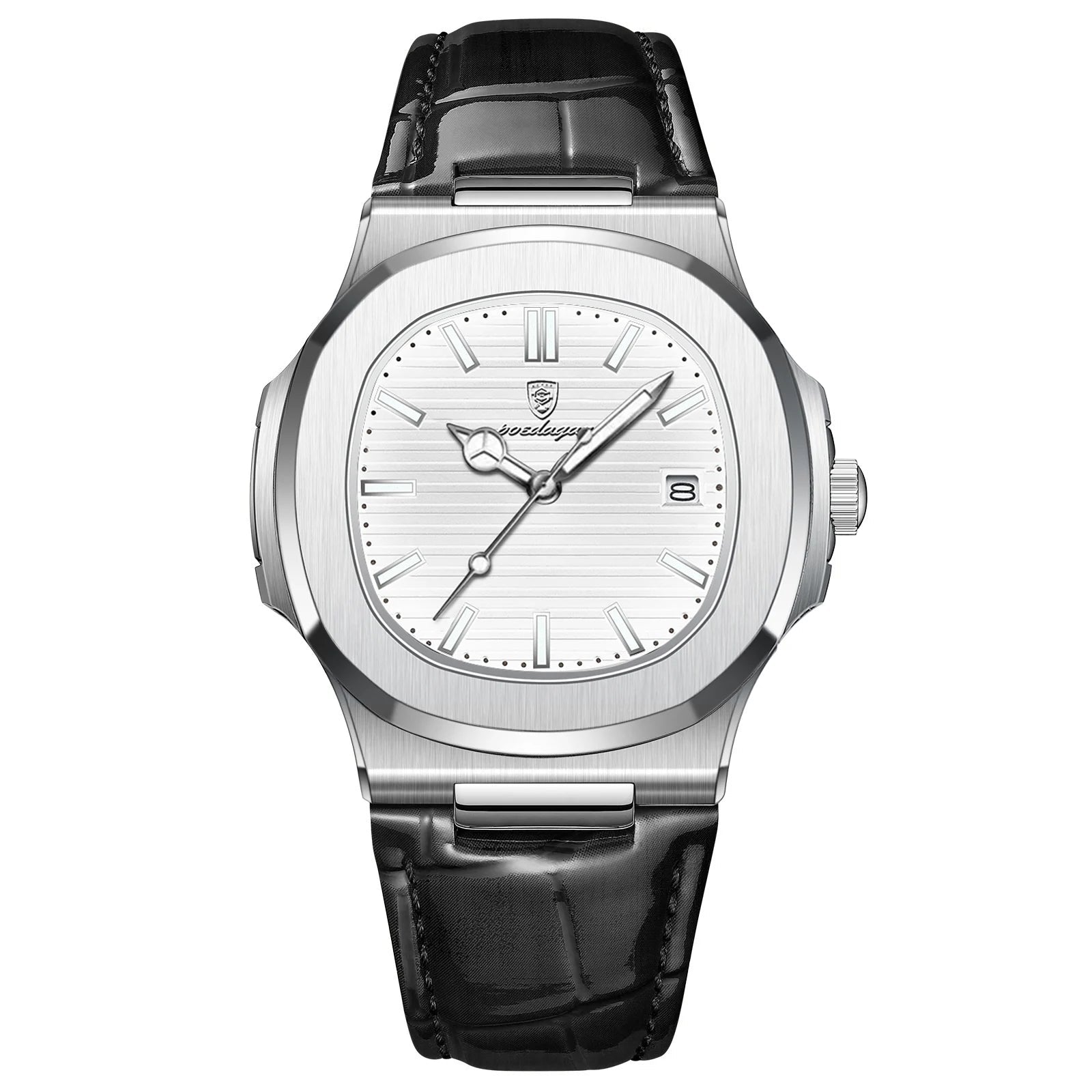 Top Luxury Man Watch Date Waterproof Luminous Leather Watches For Men High Quality Square Men's Quartz Wristwatch Reloj