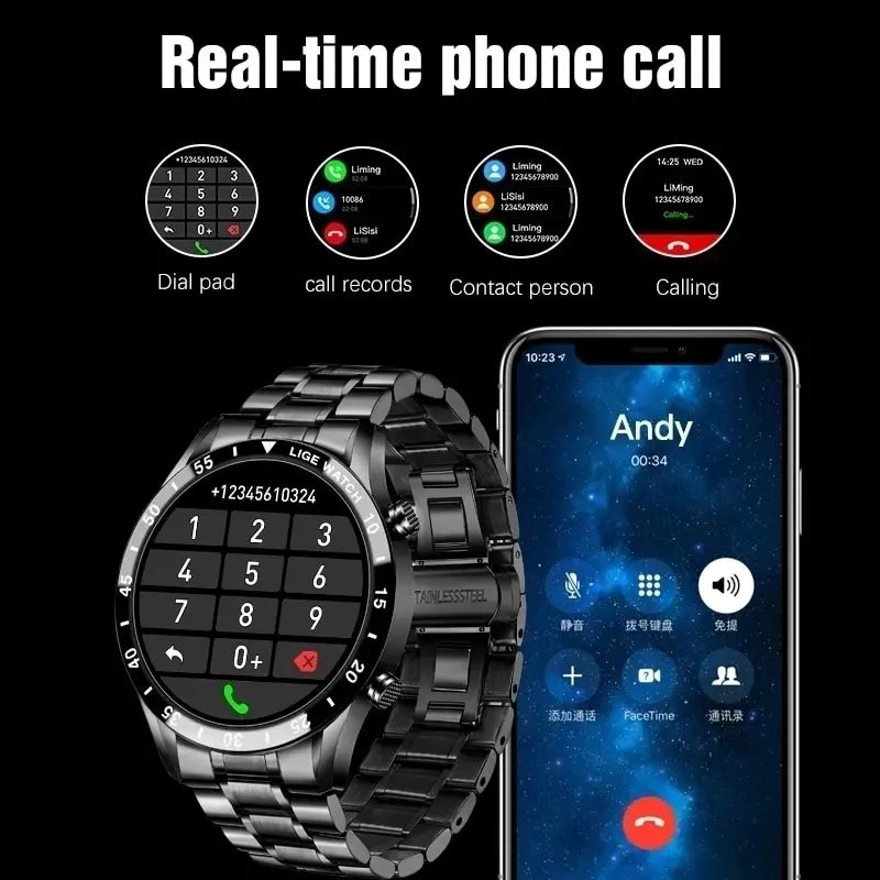 Full Circle Touch Smartwatch with Bluetooth Call