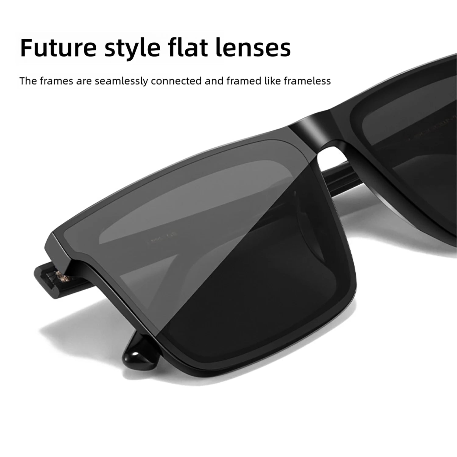 CAPONI náilon polarizado óculos de sol acetato de alta qualidade quadrado design plano óculos de sol para homem uv400 proteger preto tons cp7499 oculos masculinos oculos de sol masculino polarizado