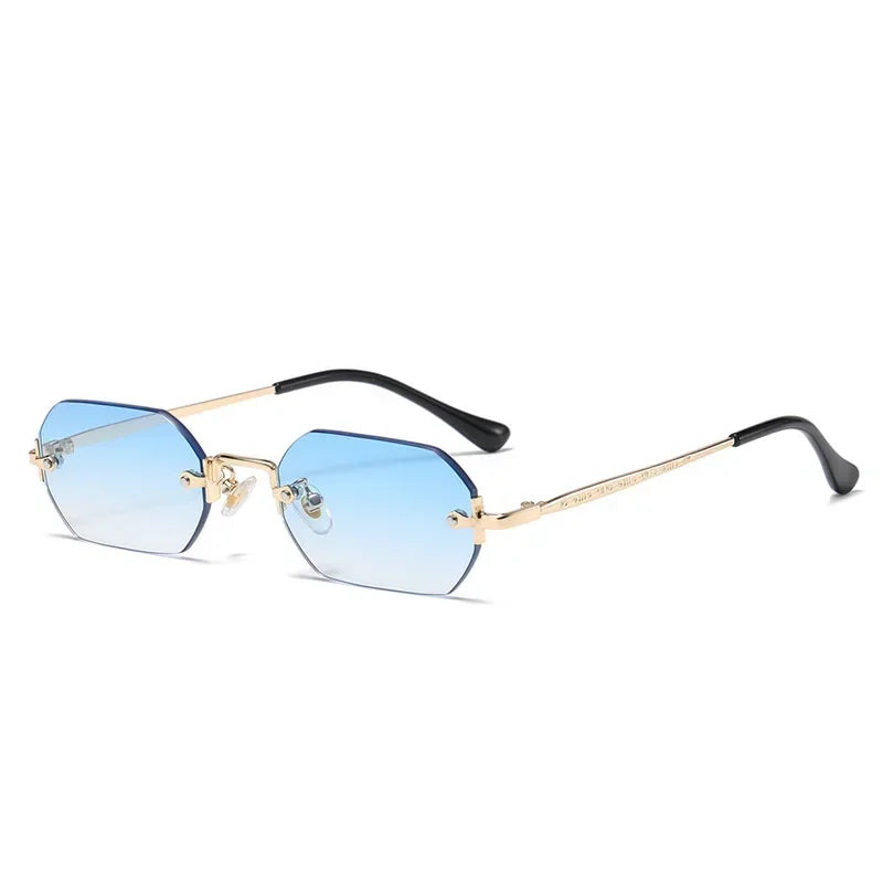 Cordace Polygon Rimless Sunglasses – Luxury UV Protection