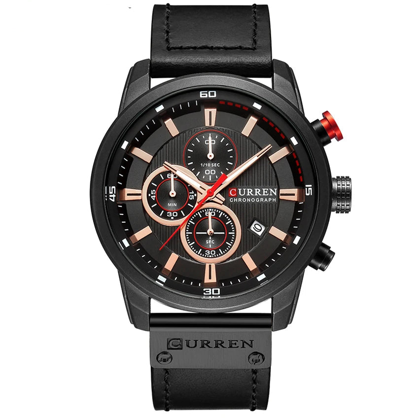 Lorqen Prague - Chronograph Herrenuhr - Lederarmband