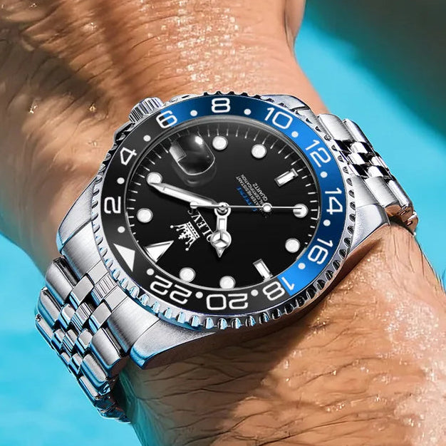 Montre à quartz pour homme Lorqen Amsterdam – Acier inoxydable