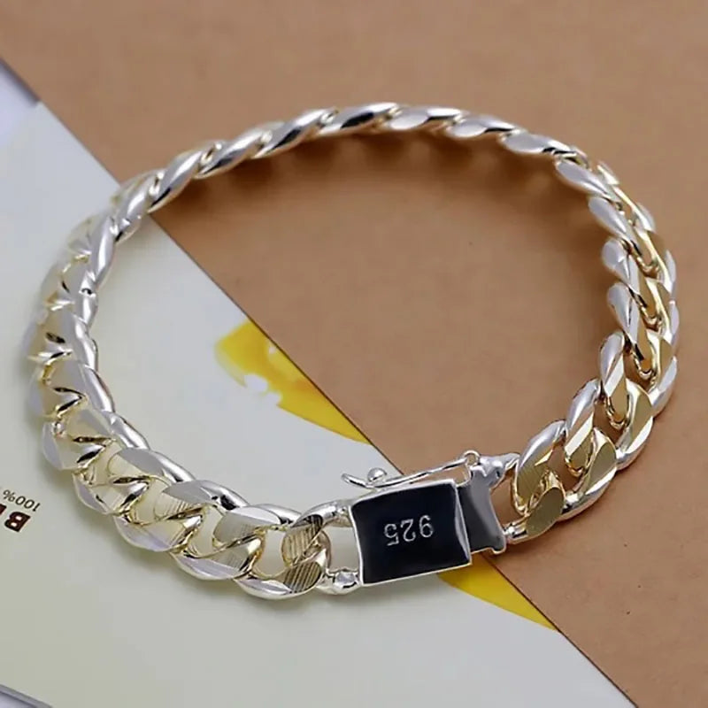 Elegant Sterling Silver 925 Bracelet for Unisex Charm