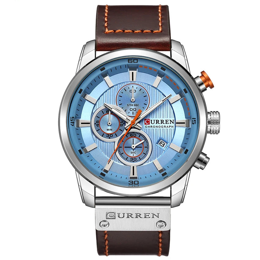 Lorqen Prague - Chronograph Herrenuhr - Lederarmband