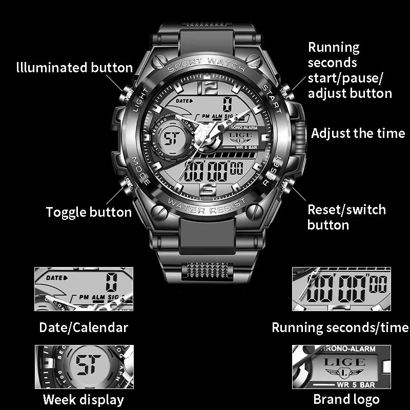 Men's Luxury Dive Sports Chronograph Watch