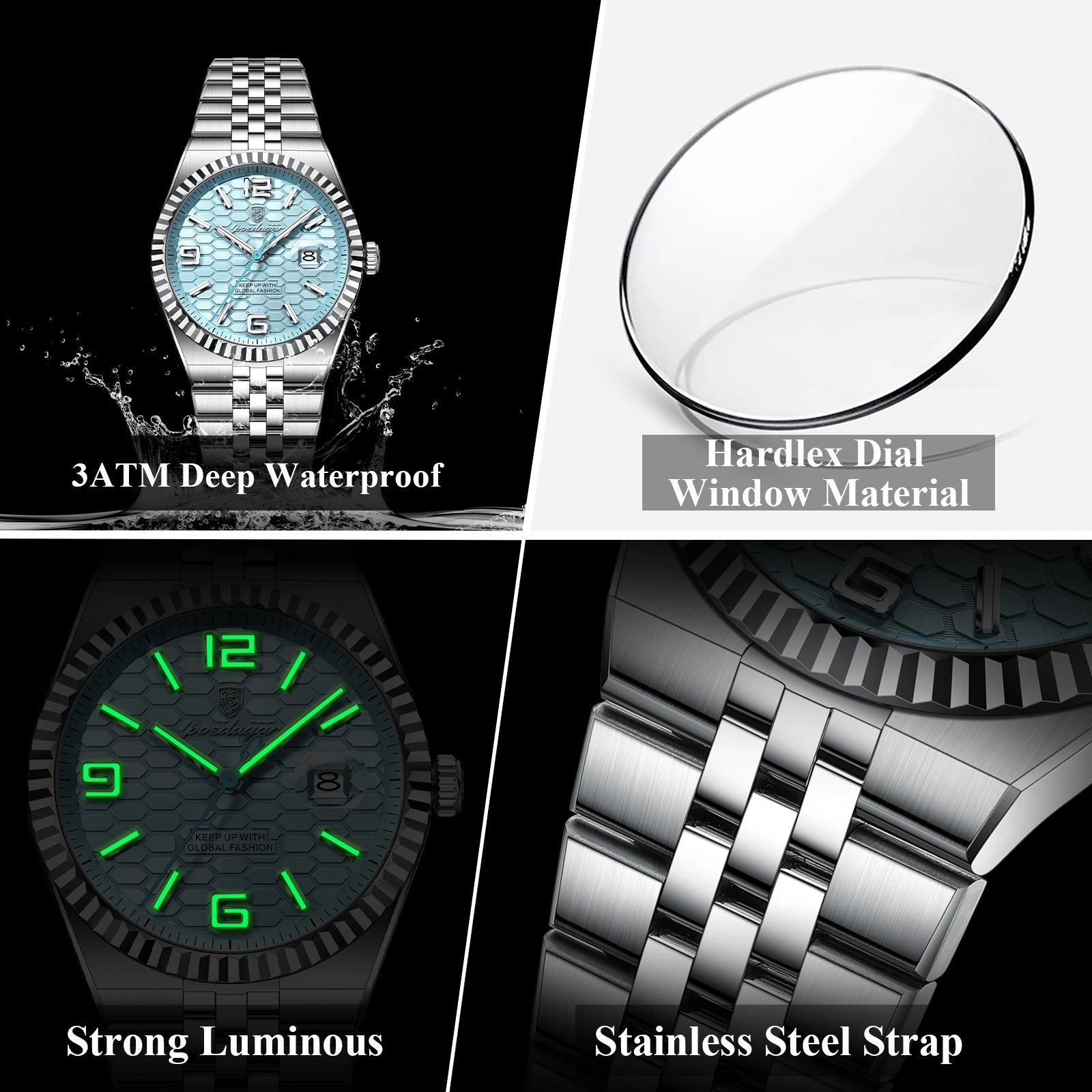 Luminous Luxury Men's Waterproof Watch