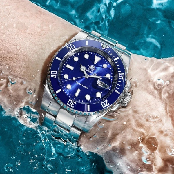Stainless Steel Watch Men's European and American Business Leisure Quartz Watch Waterproof Outdoor Sports Watch
