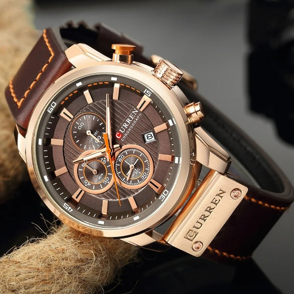 Lorqen Prague - Chronograph Herrenuhr - Lederarmband