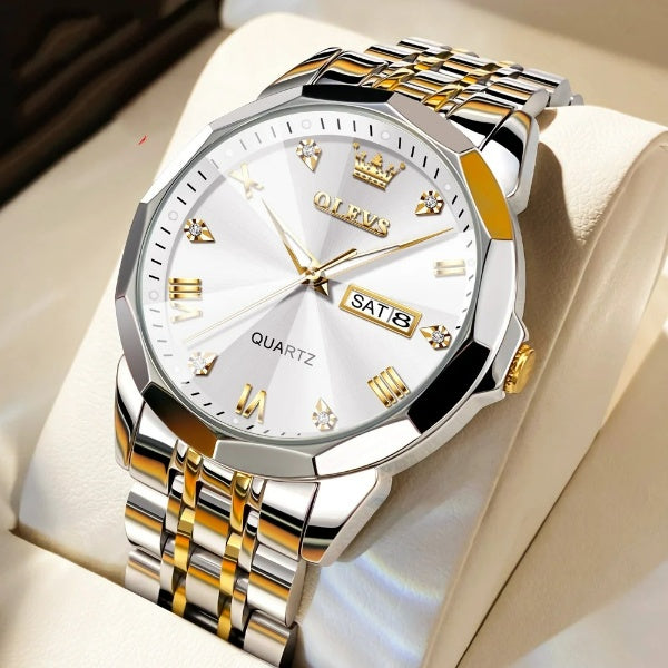 Luxury Quartz Watch with Diamond Dial