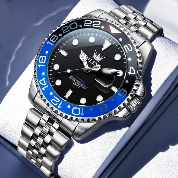 Montre à quartz pour homme Lorqen Amsterdam – Acier inoxydable