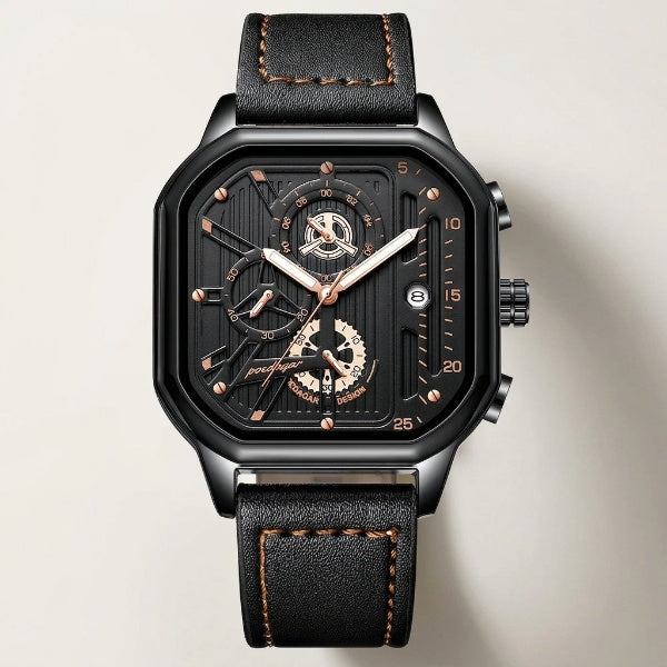 Lorqen Copenhagen - Luxus-Chronograph für Herren mit Lederarmband