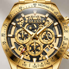 Cordace Bangkok - Casual Golden Stainless Steel Watch