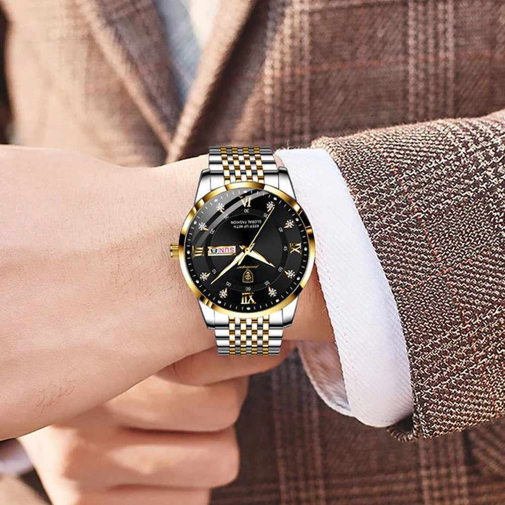 Luxury Men's Quartz Watch - Luminous & Waterproof
