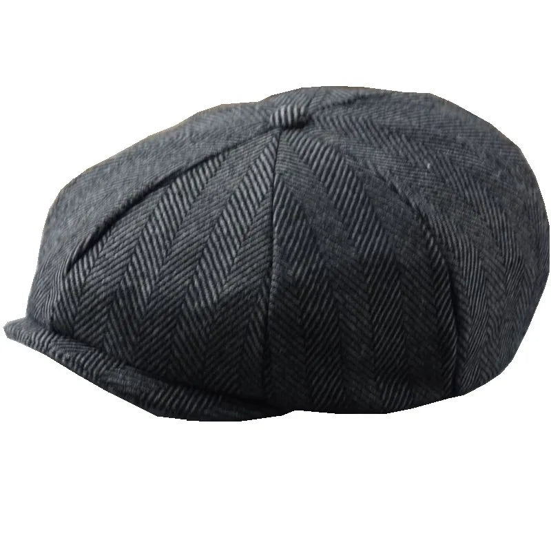 Elegant Wool Newsboy Cap for Men