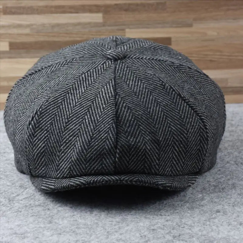 Elegant Wool Newsboy Cap for Men