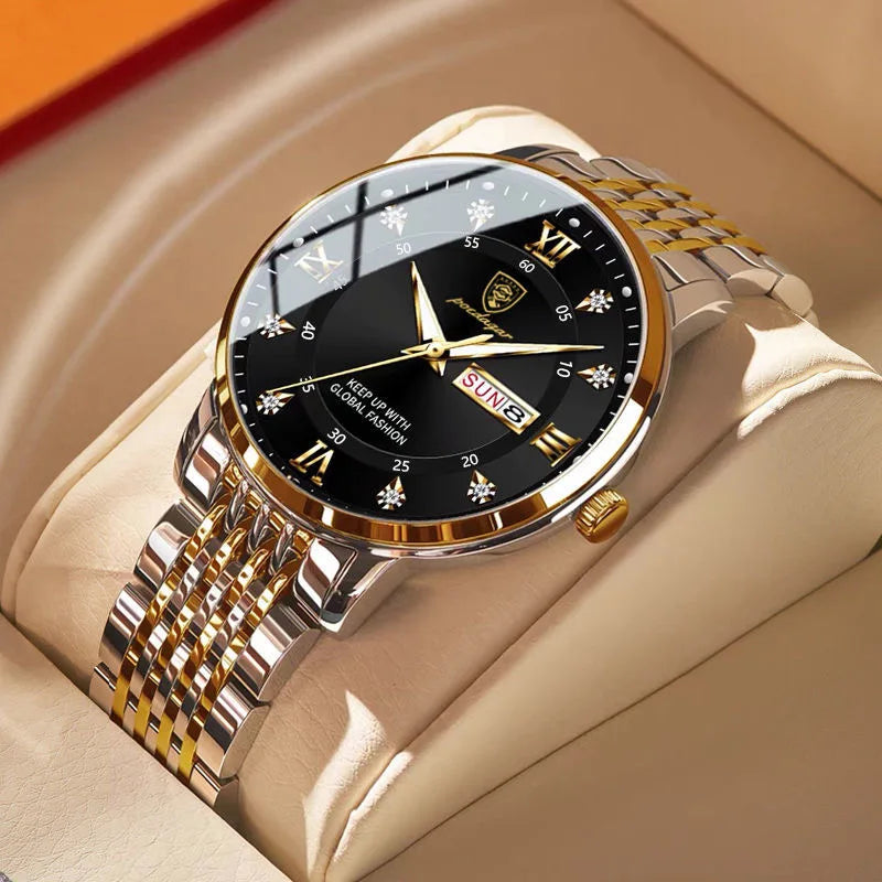 Luxury Men's Quartz Watch - Luminous & Waterproof