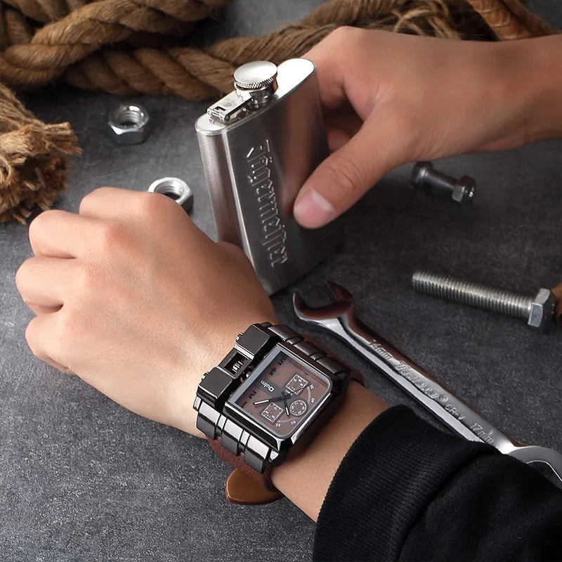 Men's Luxury Square Dial Quartz Watch