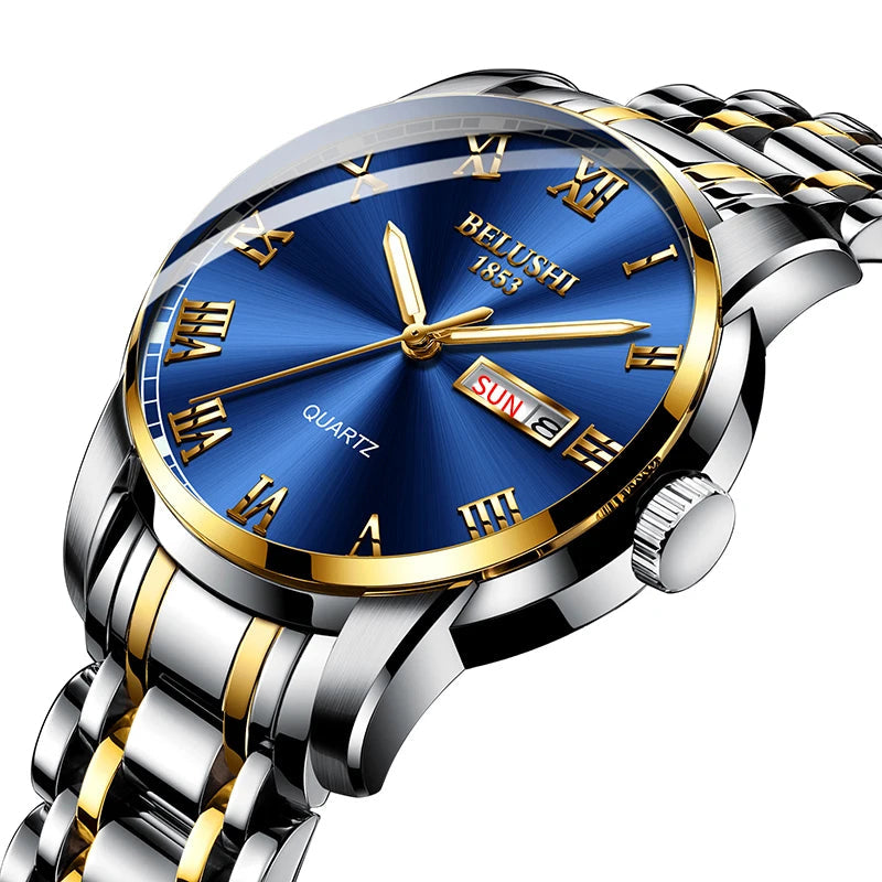 Men's Luxury Quartz Watch - Stainless Steel Elegance