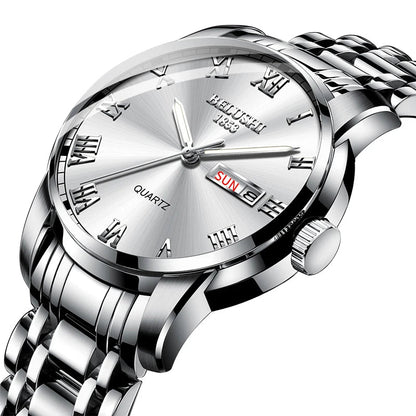 Men's Luxury Quartz Watch - Stainless Steel Elegance