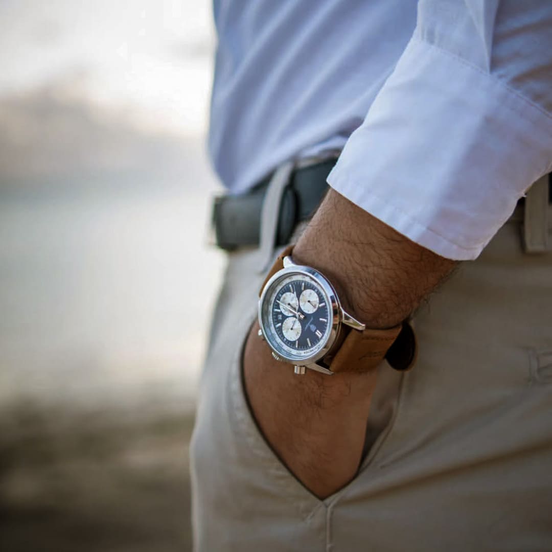 Cordace Rotterdam – Sport Leather Chronograph Watch