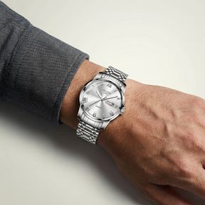 Lorqen Tokyo – Luxuriöse Herren-Quarzuhr – Elegantes Edelstahlgehäuse