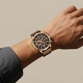 Lorqen Prague - Chronograph Herrenuhr - Lederarmband