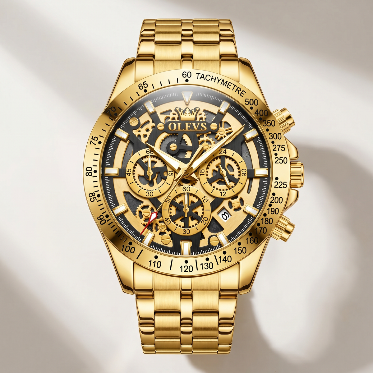 Cordace Bangkok - Casual Golden Stainless Steel Watch