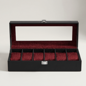 Cordace Six-Watch Display Case – Glass Lid