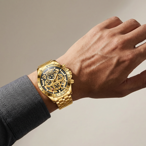 Cordace Bangkok - Casual Golden Stainless Steel Watch