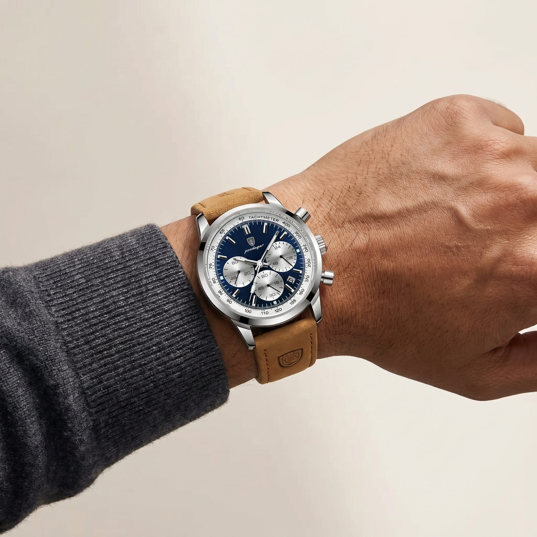 Cordace Rotterdam – Sport Leather Chronograph Watch