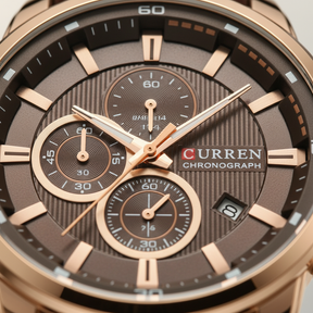 Lorqen Prague - Chronograph Herrenuhr - Lederarmband