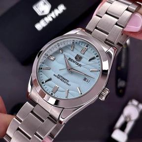 Benyar 2024 areia estrada venda quente 40mm relógio mecânico 316l aço inoxidável 50m à prova dwaterproof água z relógio mecânico automático masculino