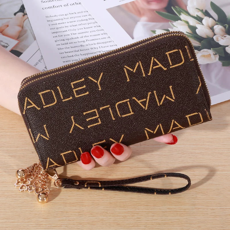 Large-capacity Simple Long Wallet, Faux Leather Zipper Purse, Casual Multifunctional Clutch Bag