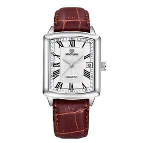MAOYUAN New Square European and American Casual Leather Quartz Watch Waterproof Sports Calendar Roman Digital watches for man